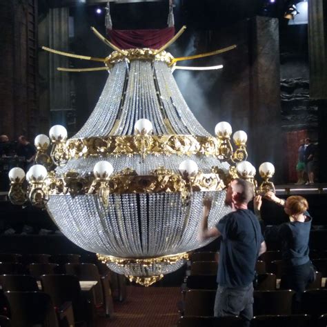 when does the chandelier drop in phantom of the opera|Phantom of the Opera's chandelier falls for a final time .